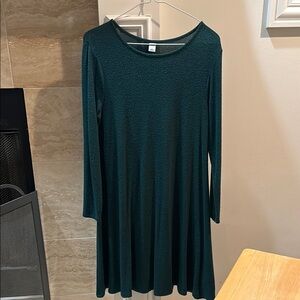 Old Navy Green A-Line Crew Neck Dress